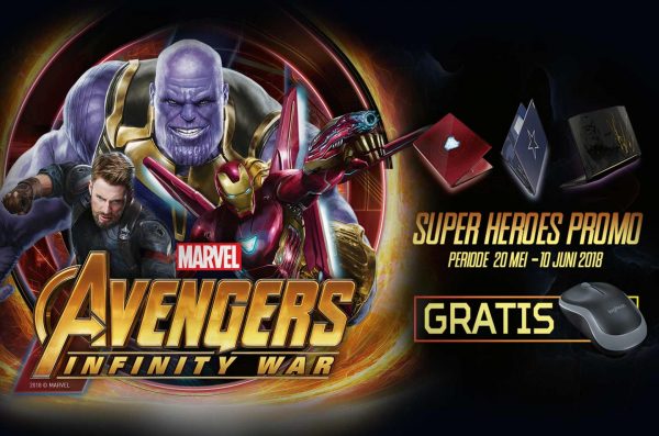 Super Heroes Promo: Beli Laptop Avengers Series Bonus Wireless Mouse