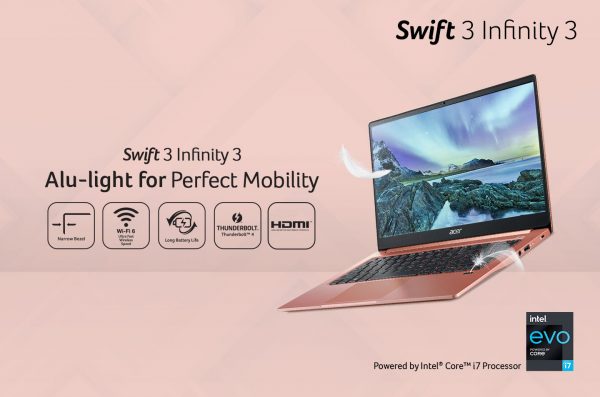 Laptop Swift 3 Infinity 3, Ringan dan Kokoh Berdaya Tahan Baterai 16 Jam!