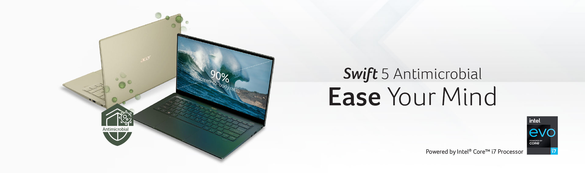 Laptop Tipis Swift 5 Antimicrobial (SF514-55T), Rasakan Kenyamanan dengan Daya Kerja Responsif!