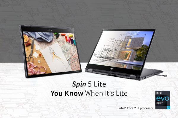 Laptop Acer Spin 5 Lite (SP513-55N), Performa Tangguh untuk Dukung Kinerja  Kreatif dan Produktif