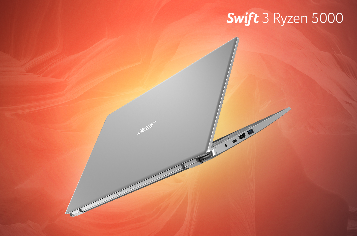 Acer Swift 3 Ryzen 5000 (SF314-43), Laptop Ringan, Dukung