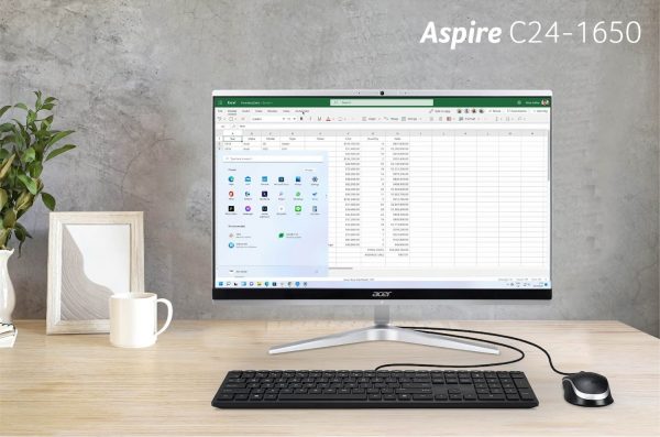 Acer Aspire C24-1650, Desktop AIO Upgradable yang Stylish untuk Komputasi Harian